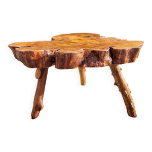 Table basse racine olivier - brutaliste