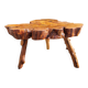Olive root coffee table in brutalist style.