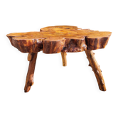 Table basse racine olivier style brutaliste