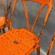 Set of four industrial metal dining chairs by Joseph Mathieu, painted steel, 1920s, France