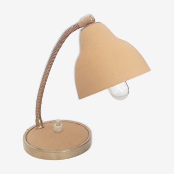 Desk lamp adjustable e-reader in beige and gold metal - 1950