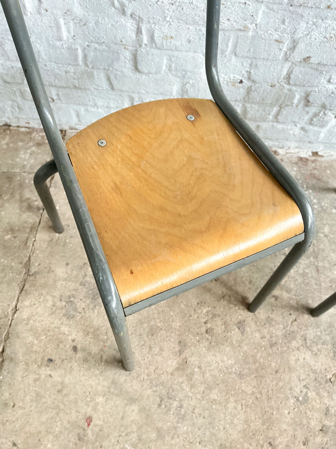 Pair of Mullca school chairs adult size