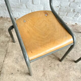 Pair of Mullca school chairs adult size