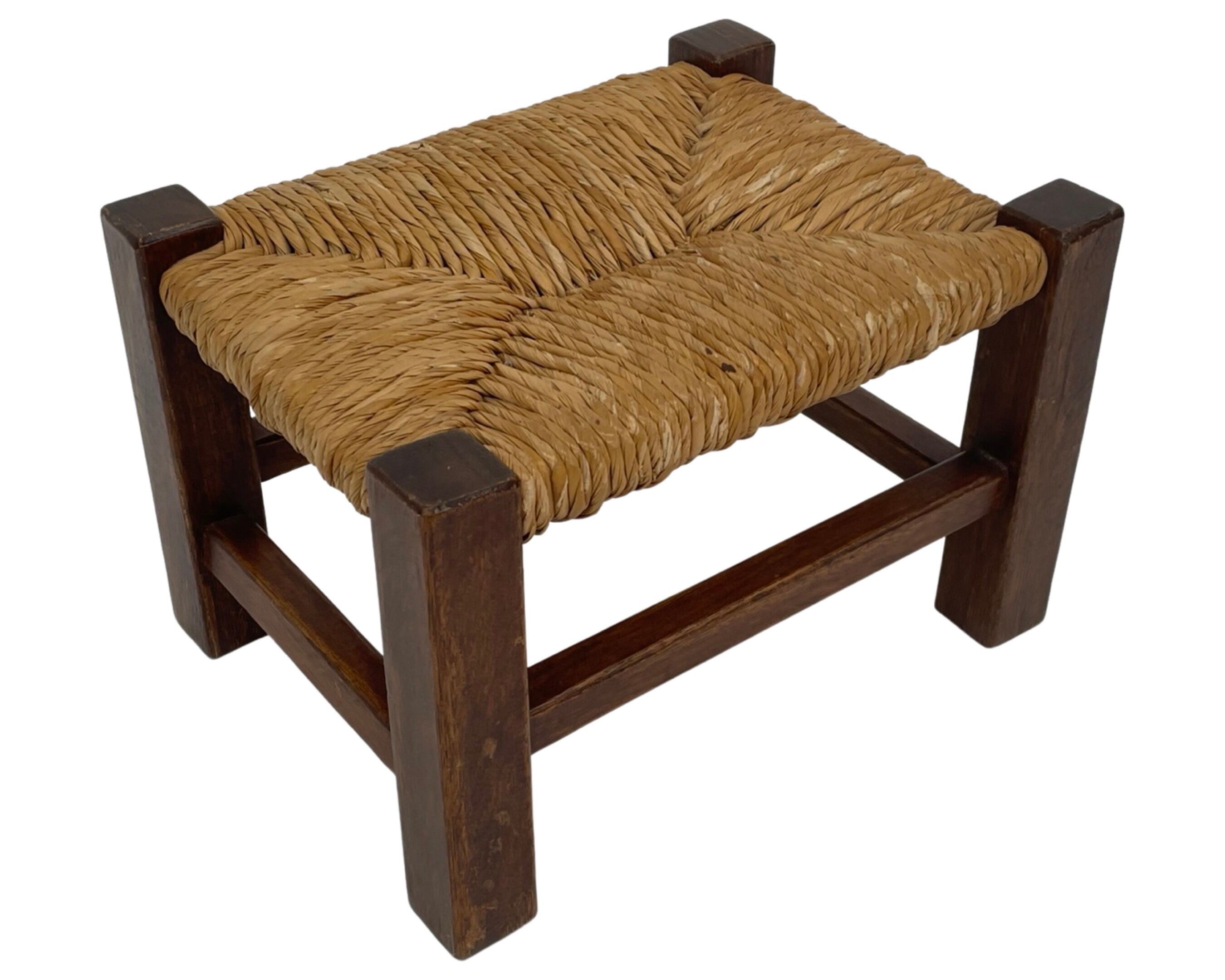 Vintage footstool stool minimalist
