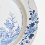 Assiette Chinoise bleu blanc 18e siècle