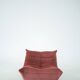 Ensemble de chaise et pouf Togo en velours côtelé framboise