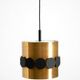1960s Space Age pendant lamp by Doria, made of copper-anodized aluminum