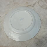 Plat de service art déco Badonviller fleurs rouge