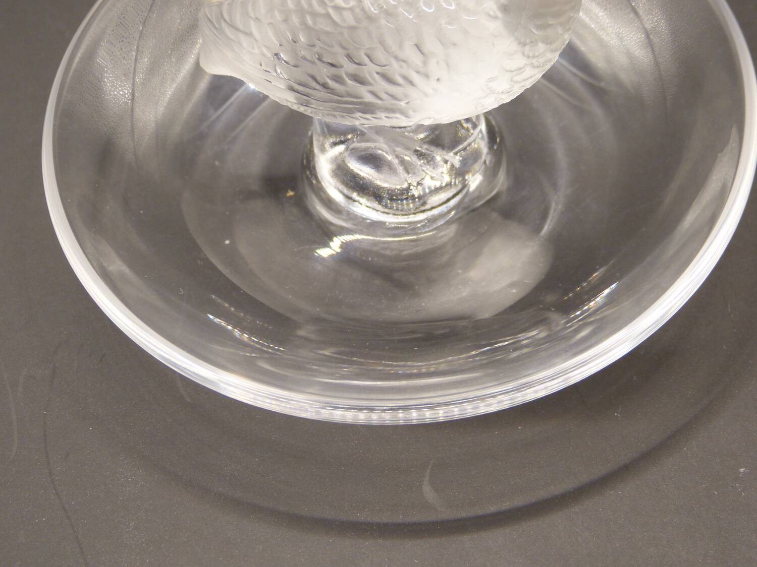 Perdrix ring in Lalique crystal