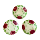 Trio of plates in slurry in Earthenware of Onnaing XIXth