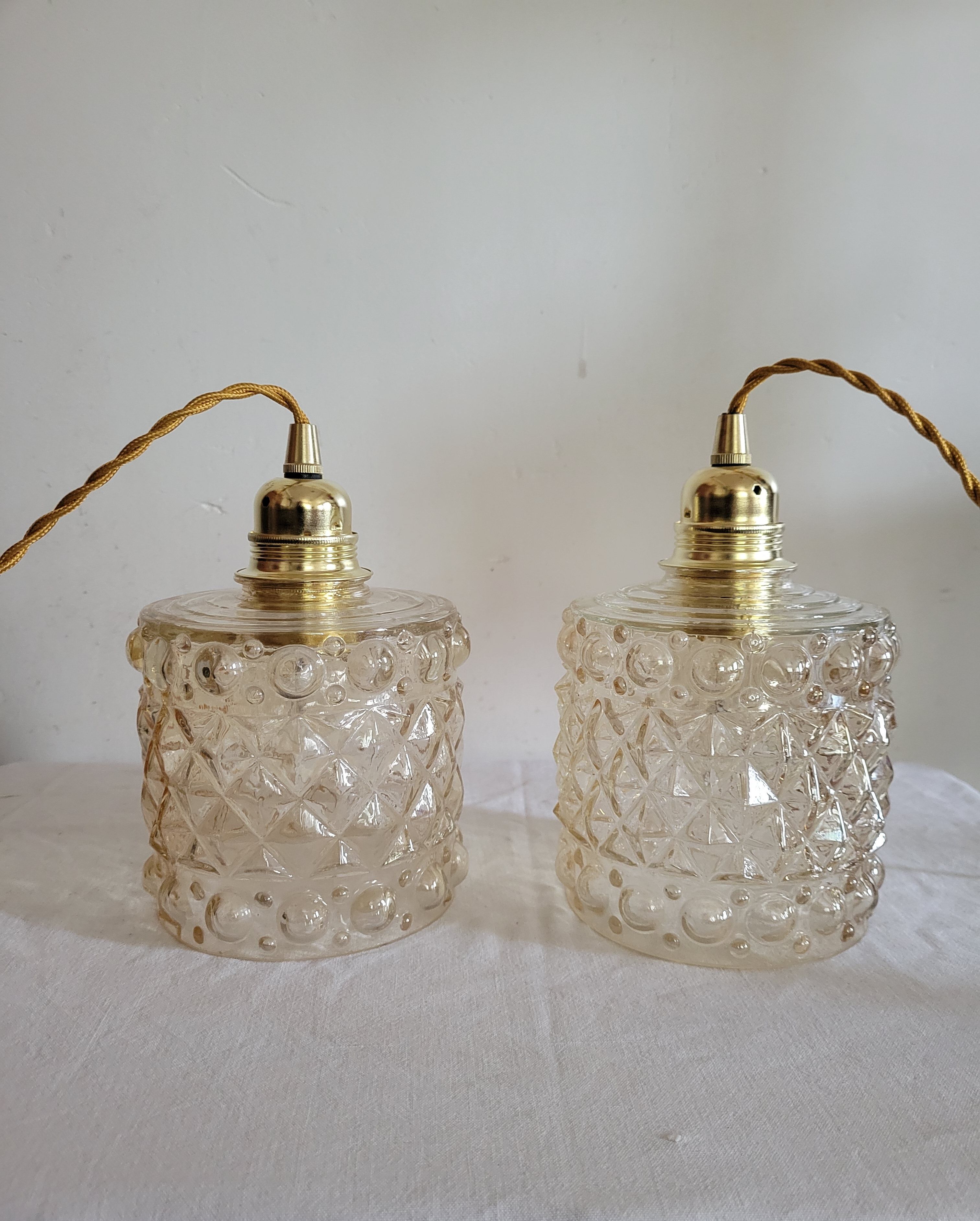 Pair of walking lamps