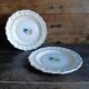 Pair of antique French faience plates, possibly Nevers, 19th century, hand-