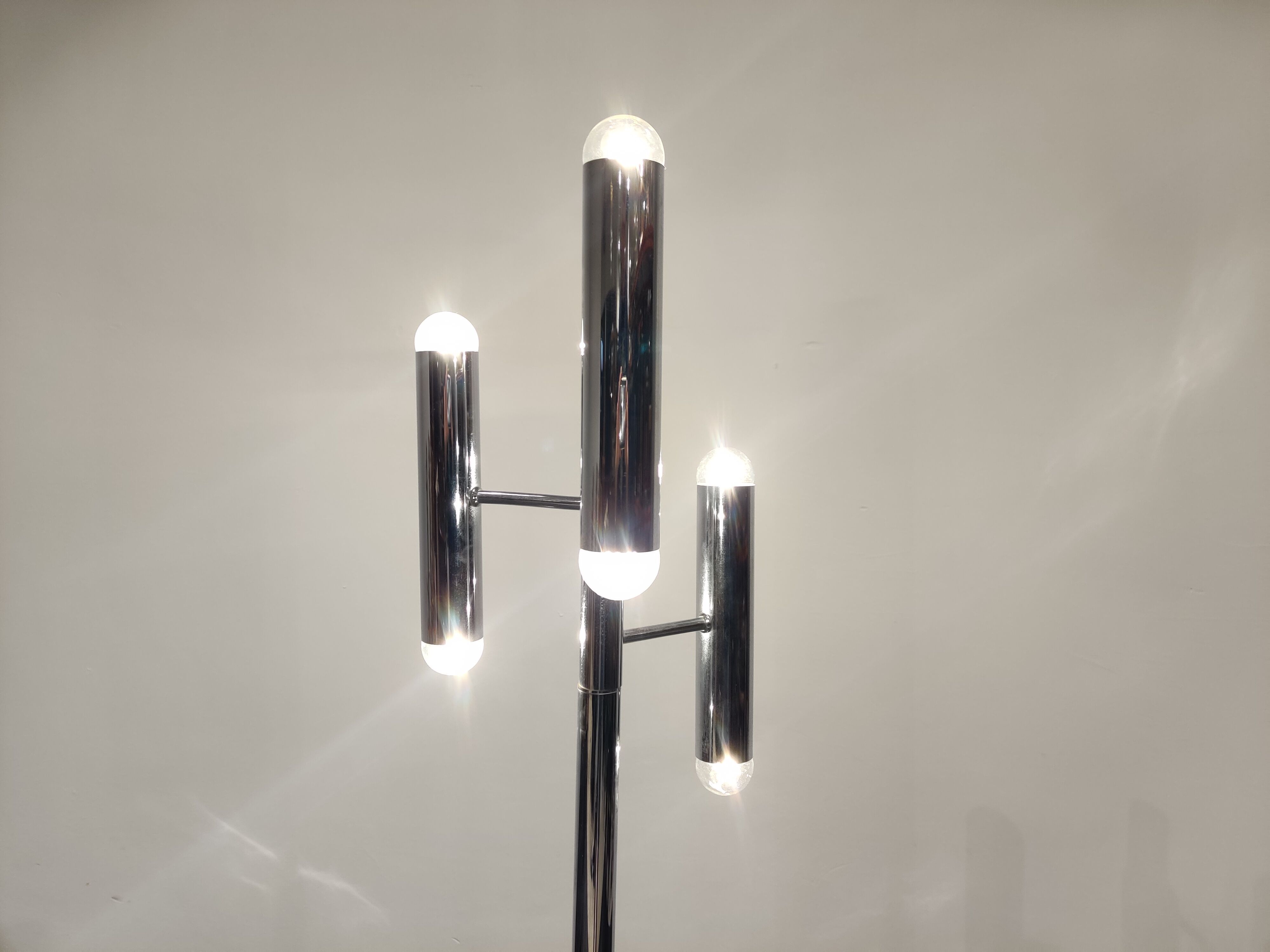 Vintage chrome floor lamp, 1970s