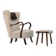 1960s, Danish design by A. Christensen for Slagelse Møbelværk, sheepskin.