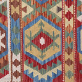 Tissé à la main Afghan Kilim Rug Large Wool Rug 257 x 299 cm