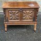 Solid wood bar cabinet in Spanish Basque style from the 1930s.