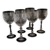 6 Lorraine crystal glasses, Gérard model
