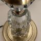 Pied de lampe en verre et métal doré