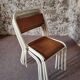 Set of 4 vintage French school chairs – Stackable chairs – 1920s