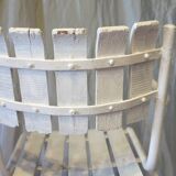 Pair of white garden armchairs