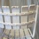 Pair of white garden armchairs