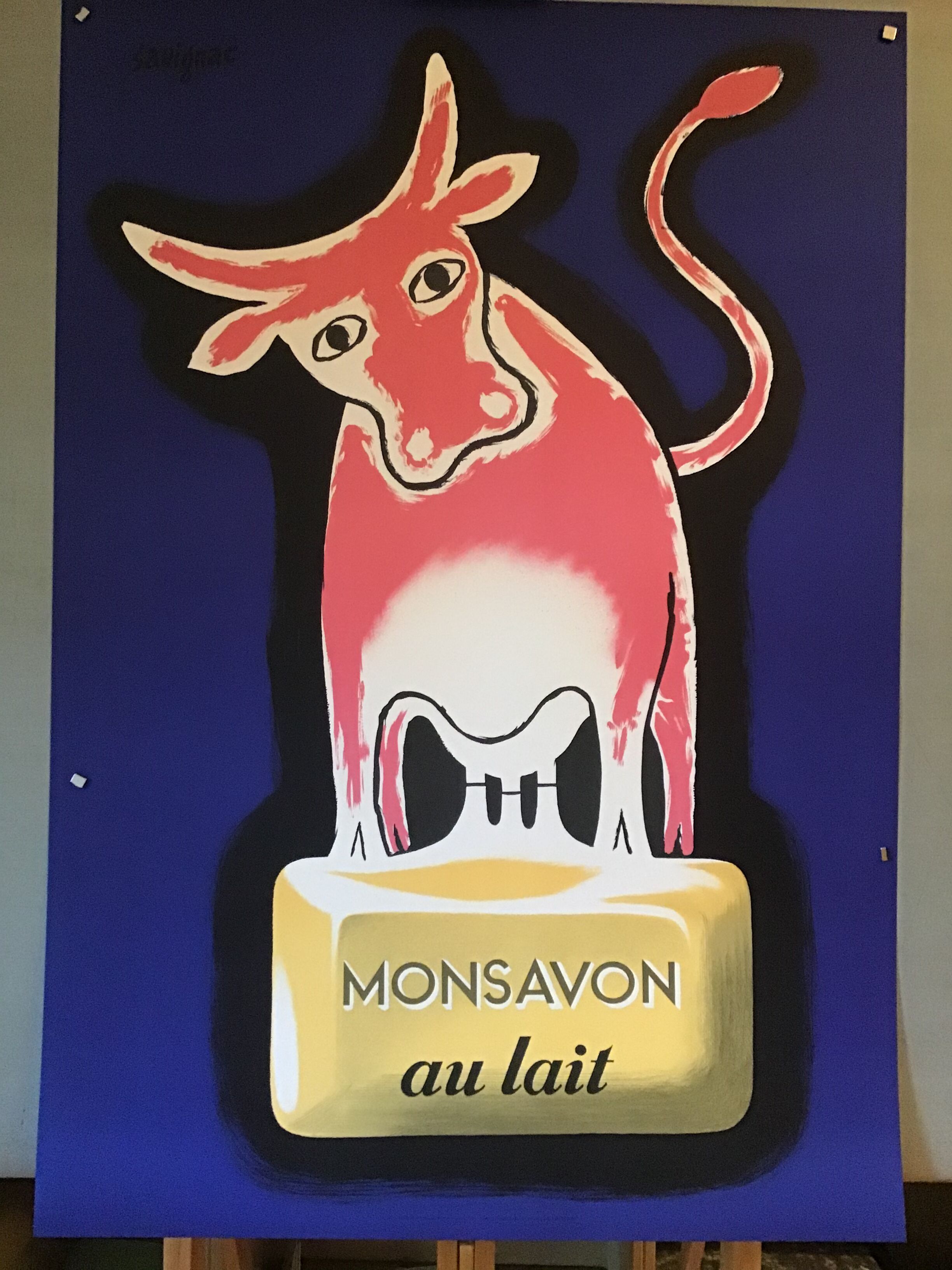Affiche raymond savignac monsavon au lait, lithographie
