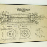 Original technical drawing of compressor, 1925