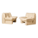 Nicoletti — Pair of lounge chairs "Ambassador" in cream leather