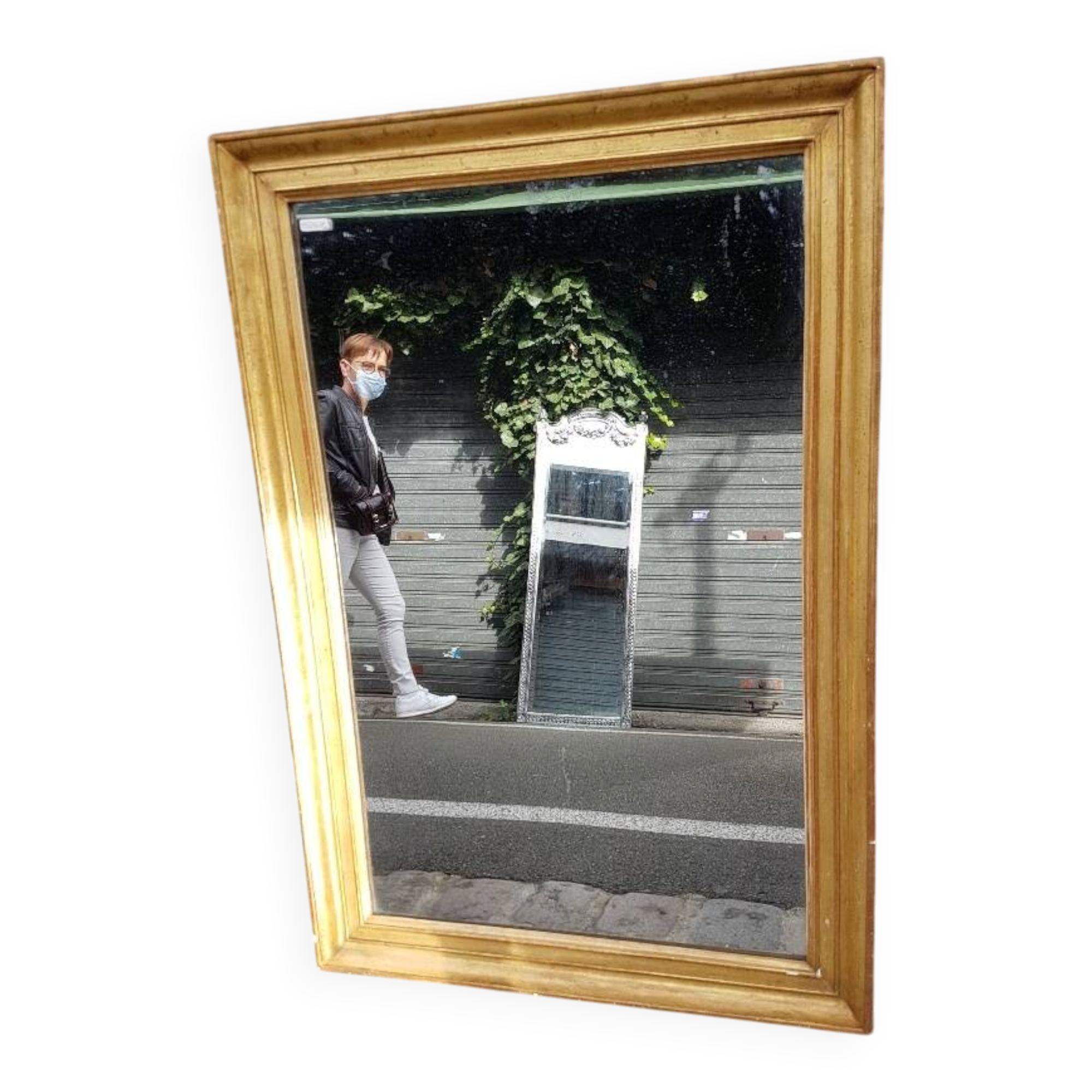 GOLDEN RECTANGULAR MIRROR FROM THE LOUIS-PHILIPPE PERIOD (1830-1848)