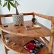 Bamboo and rattan corner table by Adrien Audoux and Frida Minet 1950s