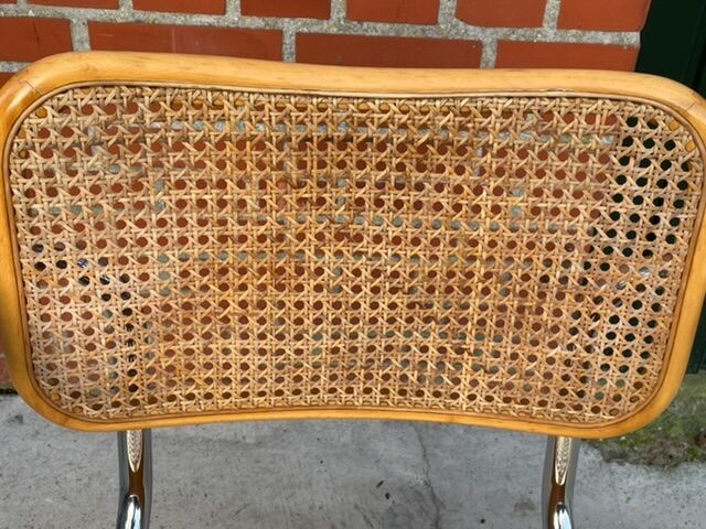 Cesca model design chair with armrests chrome version