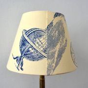 Jouy fabric lampshade, marine decoration