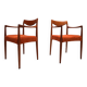 Set of 2 Gustav Bahus Bambi teak chairs by Rolf Rastad & Adolf Relling, 196