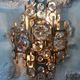 Pair of sconces Palwa in gold metal and Crystal 1960