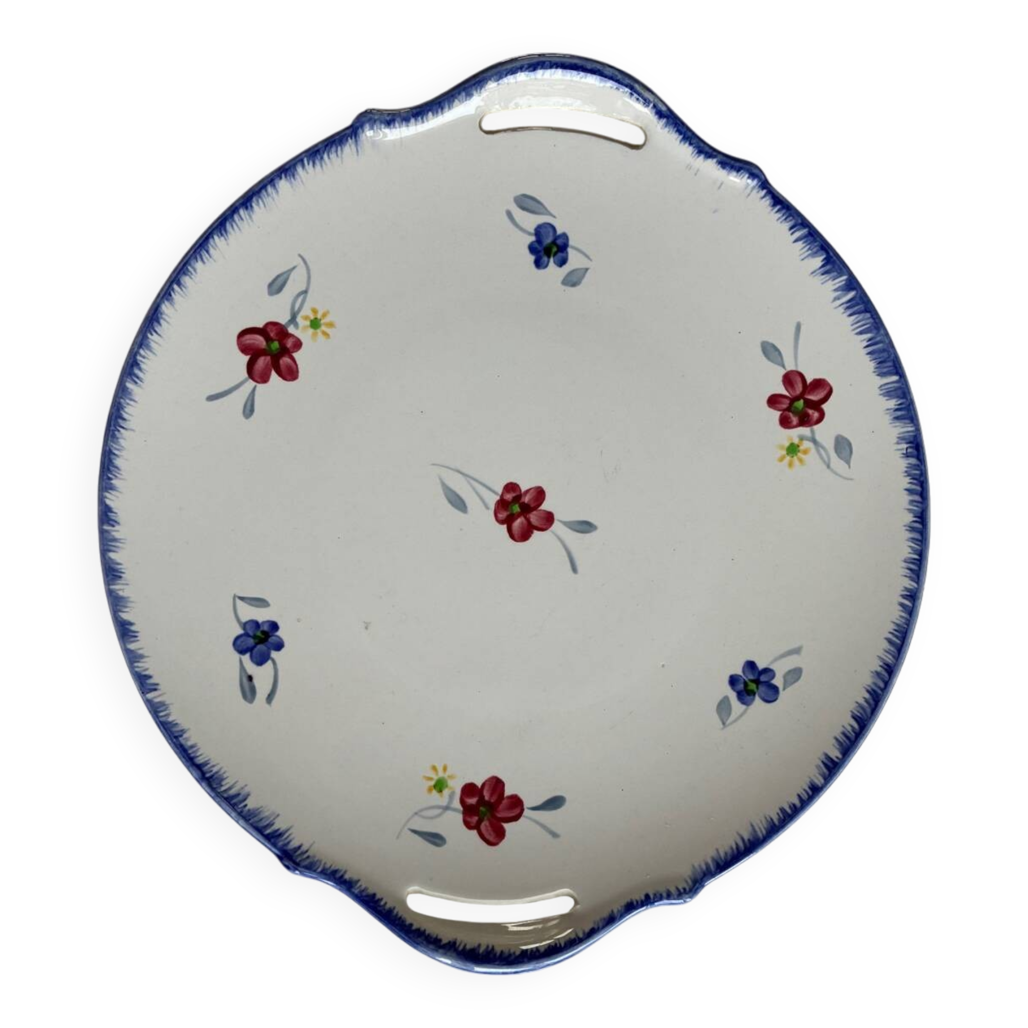 Plat à gâteau Digoin Sarreguemine Mary Mou