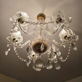 Antique cut glass chandelier with pendants – 6 arms