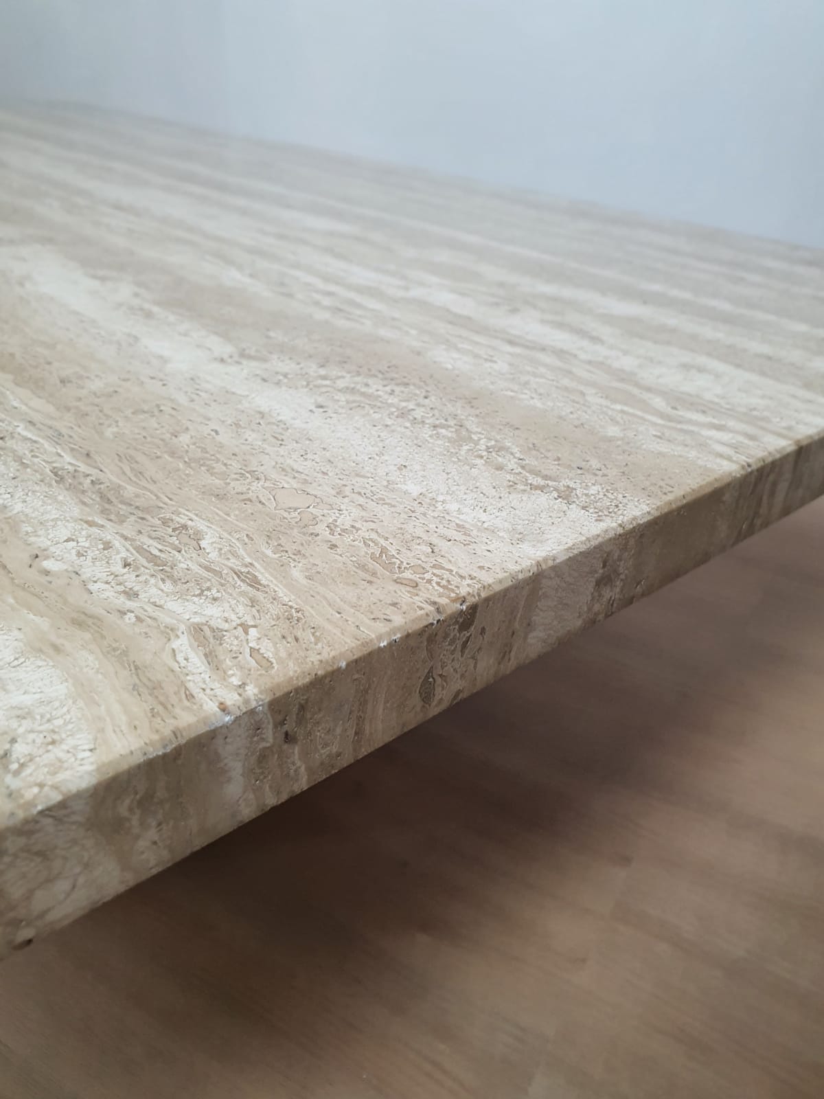 Travertine coffee table