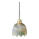 Vintage amber glass tulip pendant light
