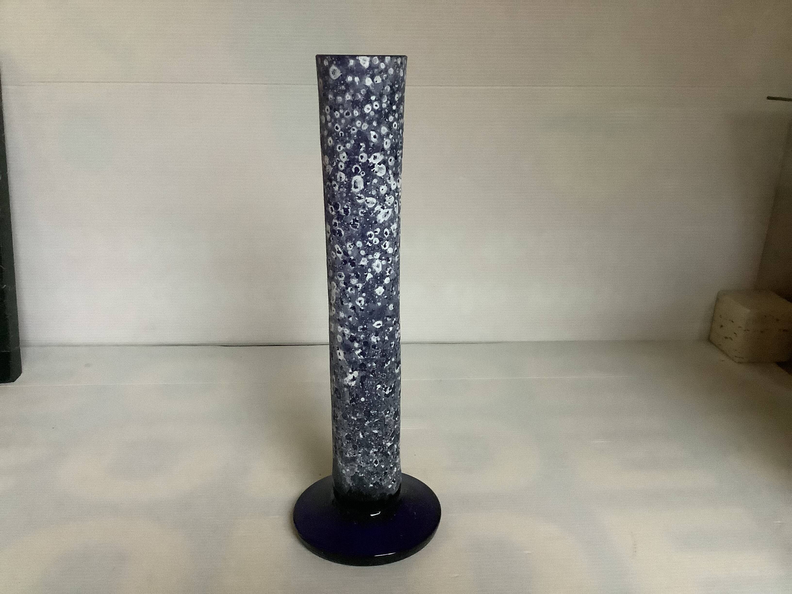 Large cobalt blue Scavo soliflore vase