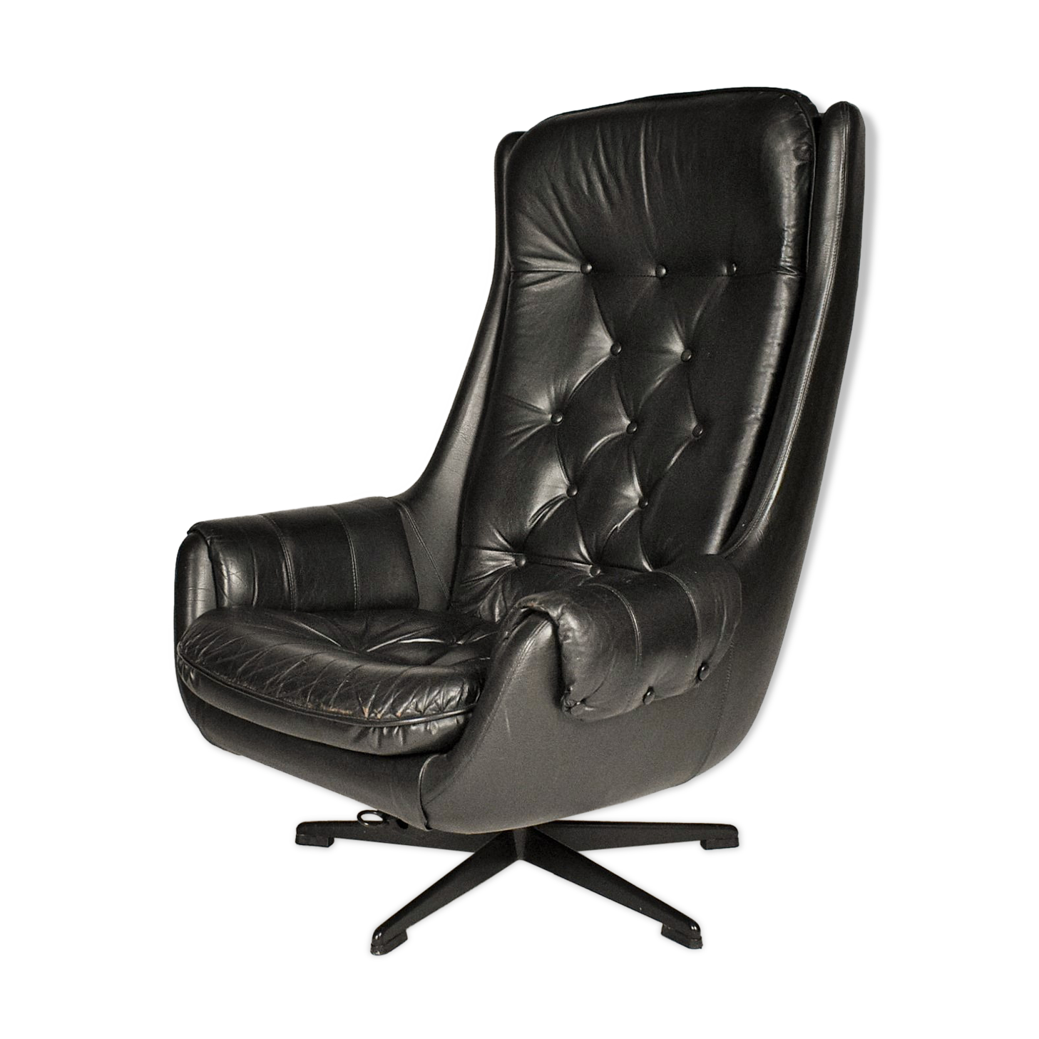 Design Scandinavian Leather Armchair / Lounge Chair by Peem, 1970´s.