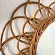 Vintage rattan flower mirror