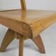 Chaise haute, chaise pivotante et chaise d'écolier en bois, années 1950