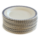 Antique flat plates, ironstone Salins – Checkerboard model