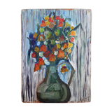 Bouquet art brut signé daté 1967