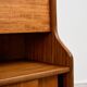 Mid-Century Teak Highboard with Sculpted Legs, Storage and Glass Shelf, 1960s
