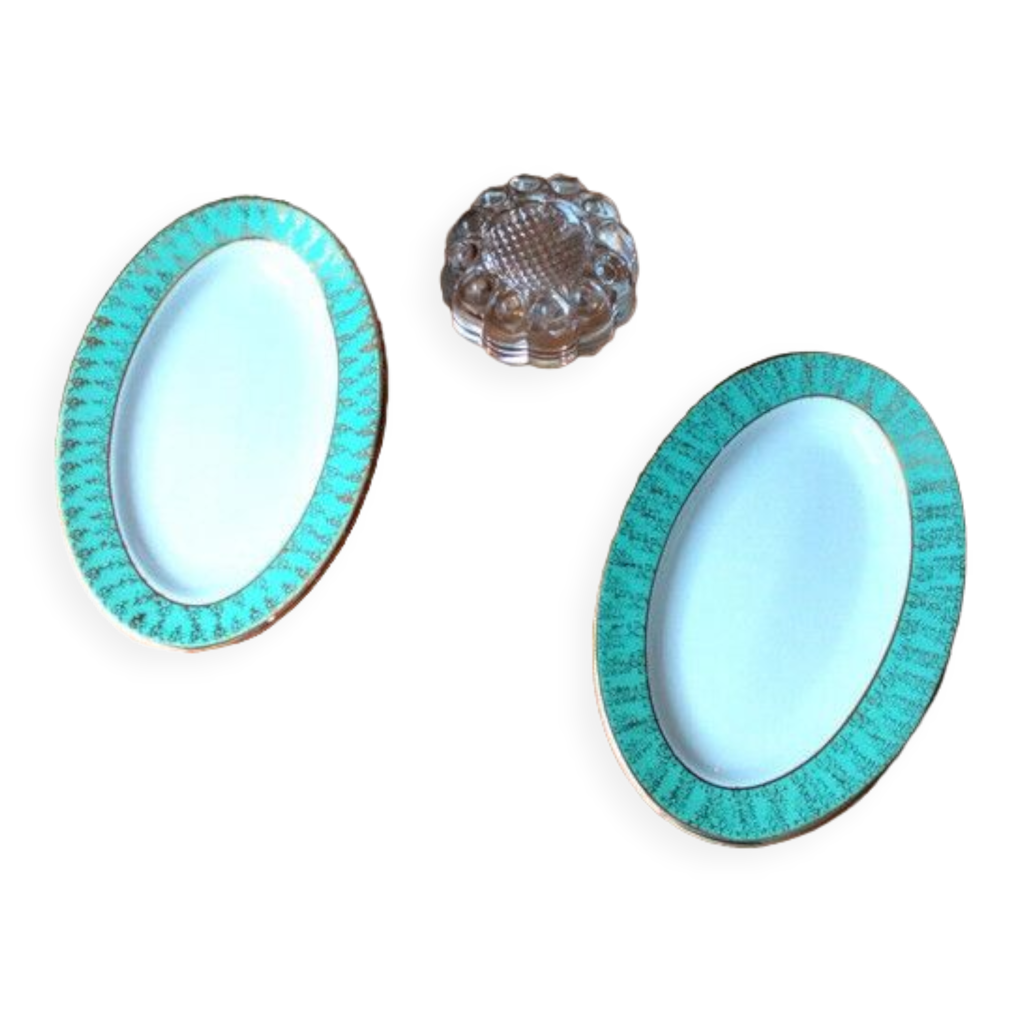 2 porcelain raviers L'amandinoise