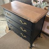 Patinated black dresser