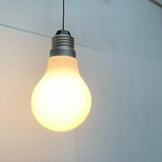 Bulb lamp, bulb on a stand or German suspension in mid-century space style by Ingo Maurer for M Design, 1960s.