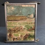 Miniature triptych mirror, illustration of the 1900 World's Fair