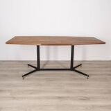 Vintage 60's table in metal and wood italian design